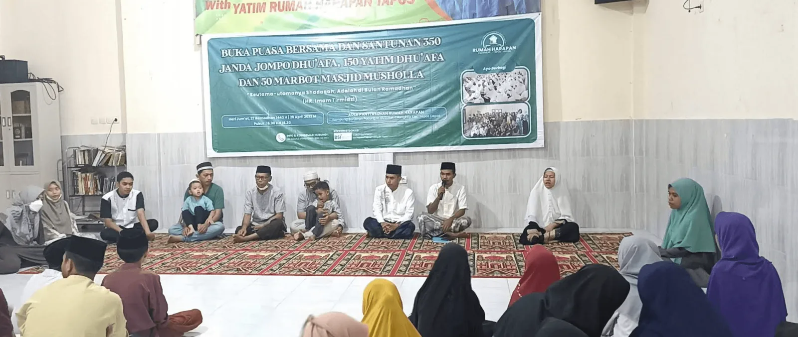 Buka puasa bersama dan santunan janda, yatim, dan marbot